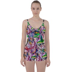 Budha Denied The Shine Of The World Tie Front Two Piece Tankini by bestdesignintheworld