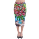 Paint, Flowers And Book Midi Pencil Skirt View1