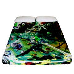 Jealousy   Battle Of Insects 4 Fitted Sheet (queen Size) by bestdesignintheworld