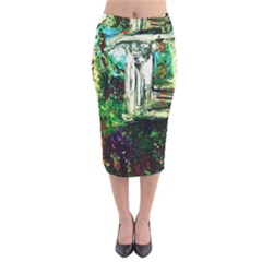 Gatchina Park 3 Velvet Midi Pencil Skirt by bestdesignintheworld