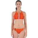 Abstract Orange Perfectly Cut Out Bikini Set View1