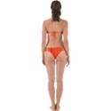 Abstract Orange Perfectly Cut Out Bikini Set View2