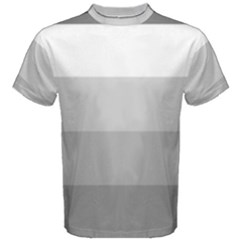 Elegant Shades Of Gray Stripes Pattern Striped Men s Cotton Tee by yoursparklingshop