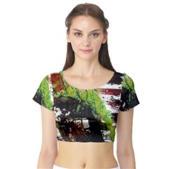 Collosium   Swards And Helmets 3 Short Sleeve Crop Top by bestdesignintheworld