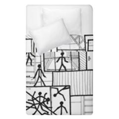 Drawing Duvet Cover Double Side (single Size) by ValentinaDesign