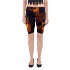 Laughing Skull Yoga Cropped Leggings by StarvingArtisan