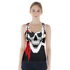 Pirate Skull Racer Back Sports Top by StarvingArtisan