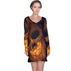 Skull Long Sleeve Nightdress by StarvingArtisan