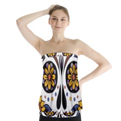 Sugar Skull Strapless Top by StarvingArtisan