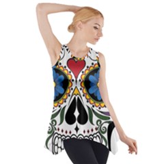 Cranium Sugar Skull Side Drop Tank Tunic by StarvingArtisan