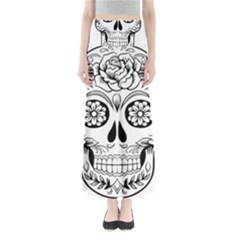 Sugar Skull Full Length Maxi Skirt by StarvingArtisan