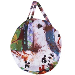 Doves Match 1 Giant Round Zipper Tote by bestdesignintheworld