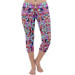 Artwork By Patrick-colorful-38 Capri Yoga Leggings by ArtworkByPatrick