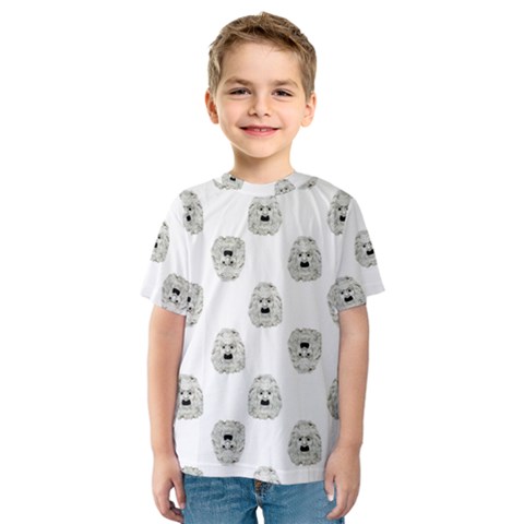 Angry Theater Mask Pattern Kids  Sport Mesh Tee by dflcprints