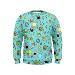 Space Pattern Kids  Sweatshirt by Valentinaart