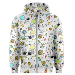 Space Pattern Men s Zipper Hoodie by Valentinaart