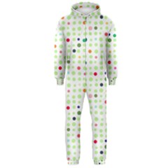 Dotted Pattern Background Full Colour Hooded Jumpsuit (men)  by Modern2018