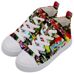 No Warrant For Blossoming Corner Kid s Mid-top Canvas Sneakers by bestdesignintheworld