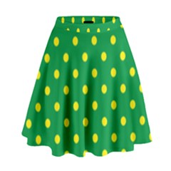 Polkadot Yellow High Waist Skirt by berwies