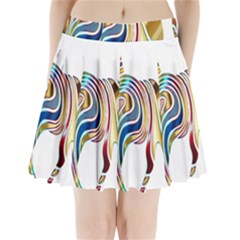 Horse Equine Psychedelic Abstract Pleated Mini Skirt by Simbadda