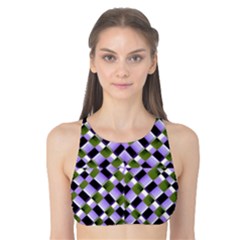 Hypnotic Geometric Pattern Tank Bikini Top by dflcprints