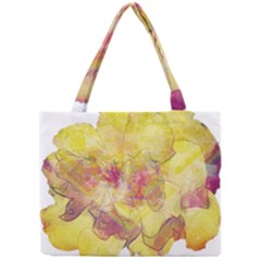 Yellow Rose Mini Tote Bag by aumaraspiritart