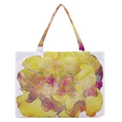 Yellow Rose Zipper Medium Tote Bag by aumaraspiritart