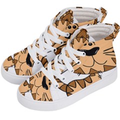 Cats Kittens Animal Cartoon Moving Kid s Hi-top Skate Sneakers by Simbadda