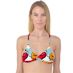 Dancing Fruit Apple Organic Fruit Reversible Tri Bikini Top by Simbadda