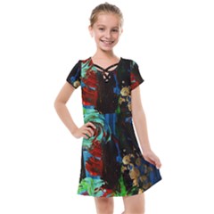 Night At The Foot Of Fudziama 2 Kids  Cross Web Dress by bestdesignintheworld