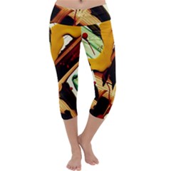 Grave Yard 3 Capri Yoga Leggings by bestdesignintheworld