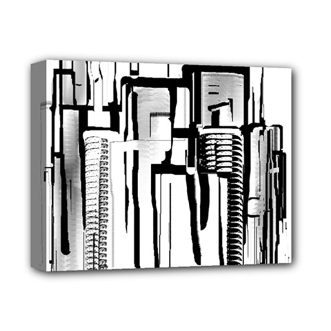 Black And White City Deluxe Canvas 14  X 11  by digitaldivadesigns