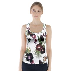 Tropical Pattern Racer Back Sports Top by Valentinaart