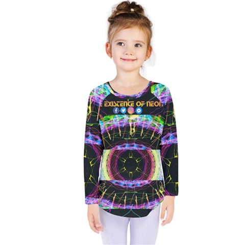 Social Media Rave Apparel Kids  Long Sleeve Tee by TheExistenceOfNeon2018