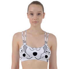 Animal Cartoon Colour Dog Line Them Up Sports Bra by Nexatart