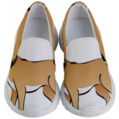 Dog Brown Pet Animal Tail Eskimo Kid s Lightweight Slip Ons by Nexatart