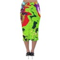 Untitled Island 3 Velvet Midi Pencil Skirt View2