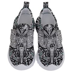 Ornate Hindu Elephant  Velcro Strap Shoes by Valentinaart