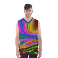 Colorful Waves Men s Basketball Tank Top by LoolyElzayat