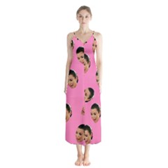 Crying Kim Kardashian Button Up Chiffon Maxi Dress by Valentinaart