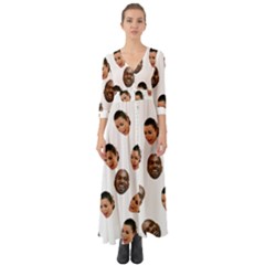 Crying Kim Kardashian Button Up Boho Maxi Dress by Valentinaart