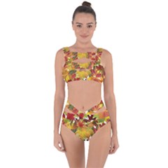 Autumn Fall Leaves Bandaged Up Bikini Set  by LoolyElzayat