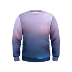 Blue Pink Clouds Kids  Sweatshirt by LoolyElzayat