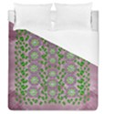 Ivy And  Holm Oak With Fantasy Meditative Orchid Flowers Duvet Cover (Queen Size) View1