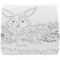 Coloring Picture Easter Easter Bunny Seat Cushion by Sapixe