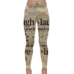 Motivational Calligraphy Grunge Classic Yoga Leggings by Sapixe