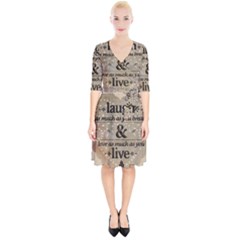 Motivational Calligraphy Grunge Wrap Up Cocktail Dress by Sapixe