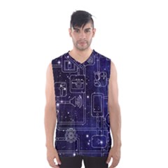 Networks Internet Social Men s Basketball Tank Top by Sapixe