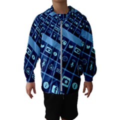 Mobile Phone Smartphone App Hooded Windbreaker (kids) by Sapixe