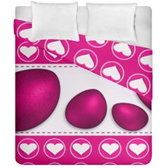 Love Celebration Easter Hearts Duvet Cover Double Side (california King Size) by Sapixe